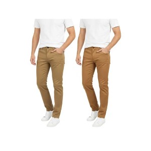 Men's 2-Pack Chinos | Slim Fit Stretch Pants - Multi-Color Sets - 1 of 4