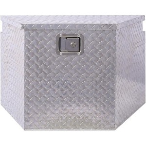 Acekool 29" Aluminum Truck Bed Tool Box, Heavy Duty Storage Organizer with Lock, Multi-Purpose Utility Trailer & RV Toolbox, 29"x16.5"x18.5" - 1 of 4