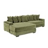 111.4" Corduroy L-Shaped Sectional Sofa with Armrest Cup Holder, Storage & Recliner - 4 of 4