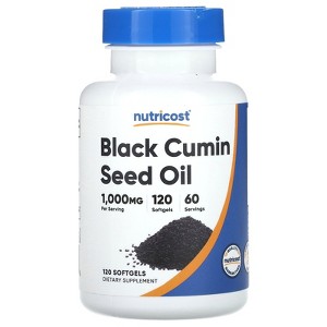 Nutricost Black Cumin Seed Oil, 1,000 mg, 120 Softgels (500 mg per Softgel) - 1 of 2