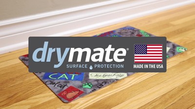 Kahopo Gray and Pink Waterproof Pet Feeding Mat