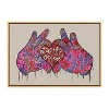23" x 33" Sylvie From The Heart Framed Canvas by Arm of Casso Natural - Kate & Laurel All Things Decor - 2 of 4
