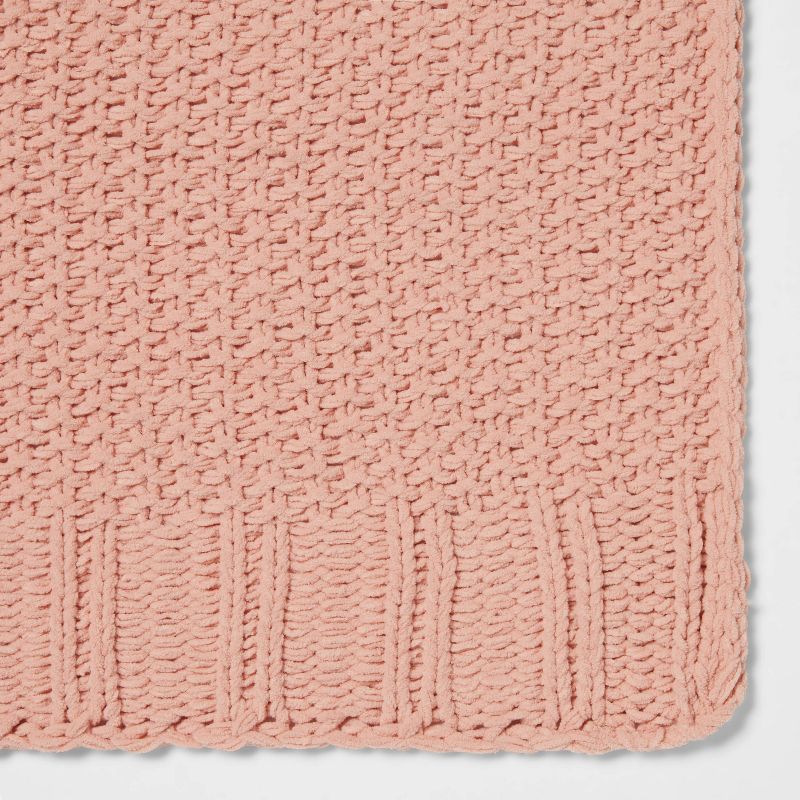 Solid Chenille Knit Throw Blanket - Threshold™, 6 of 13