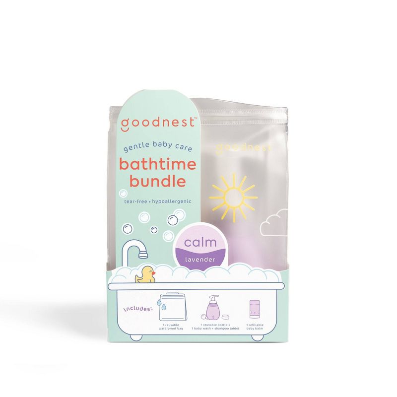 Goodnest Baby Bath-Time Bundle Gift Set - Calm Lavender - 4ct, 1 of 9