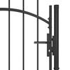 vidaXL Powder-Coated Steel Garden Gate with Arched Top Design, 39.4 - 4 of 4