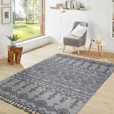 Kumasinova Medallion Rugs for Living Room, Stain-Resistant Indoor/Outdoor Area Rug, Washable Rug– Non-Shedding, Kid & Pet-Friendly