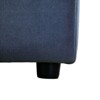 DOMETOUR Dark Gray Microfiber Living Room Ottoman - Comfortable Upholstered Footstool with Modern Design - 4 of 4