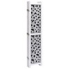 vidaXL Stylish Solid Wood Room Divider - 6-Panel Freestanding Partition, 82.7"x65" - Gray and White Hollow Design - 4 of 4