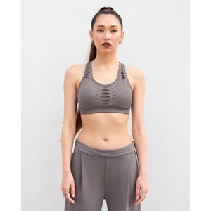 Spruce Fashion Aurora Open Stitch High Stretch Performance Moisture-Wicking Sports Bra - 1 of 4