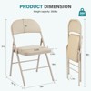 Kumasinova Folding Chairs Set of 2/4,Dining Chairs with Leather Padded,Easy to Use and Store,Foldable Chair for Outdoor,Home,Office,Party - 3 of 4