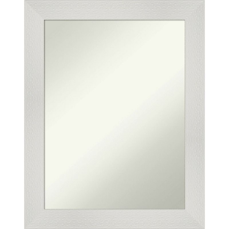 23&#34; x 29&#34; Non-Beveled Mosaic Bathroom Wall Mirror White - Amanti Art, 1 of 10