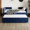 Whisen Wood Twin Size Upholstered Daybed with Trundle and 3 Storage Drawers - 3 of 4