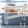 Stainless Steel Work Table,NSF Steel Double Shelf,Commercial Adjustable Double Shelf 2 Tier for Restaurant, Workshop and Kitchen,Silver - 2 of 4