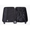 Wooakway 3 Piece Luggage Sets ABS Lightweight Suitcase with Two Hooks, Spinner Wheels, TSA Lock - 4 of 4