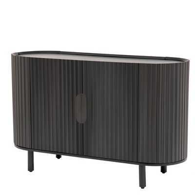 NicBex 47.8 Inch Curved Sideboard Cabinet Modern Kitchen Buffet Cabinet with Adjustable Shelves