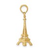 Black Bow Jewelry 14k Yellow Gold Small 3D Eiffel Tower Pendant - 2 of 4