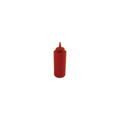 Winco 85639 12 oz. Red Squeeze Bottle (85639)