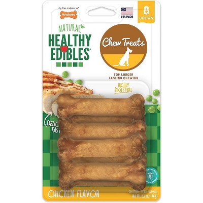 Nylabone Healthy Edibles Wholesome Chicken Flavor Dog Chews - 3.75" Long(8 Pack)