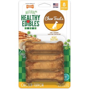 Nylabone Healthy Edibles Wholesome Chicken Flavor Dog Chews - 3.75" Long(8 Pack) - 1 of 3