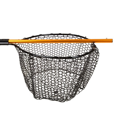 56-Inch Gold and Black Aluminum Retractable Fishing Net