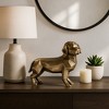 Decorative Geometric Dog Sculpture for Home Decor - Artistic Ornaments for Bathroom, Office Spaces, and Living Room Decor - 11", Gold - 3 of 4