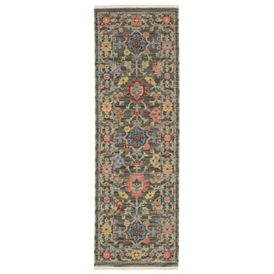 Oriental Weavers Lucca 093K1 Grey/ Multi Indoor Area Rug - 2' x 6'