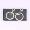 Glistening Circle Dangle Earrings - Dazzling Rhinestone Design for a Captivating Wedding Look - 4 of 4