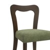 Kumasinova 2-Piece Contemporary Dining Chairs, Upholstered Armless Chair, Rubberwood Frame, Open-Back Design Kitchen Chairs, Living Room Chairs - 3 of 4