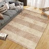 Modern Easy Area Rug Machine Washable Non-Slip Low Pile Stripe Pattern Rug for Living Room Bedroom Entryway - 2 of 4
