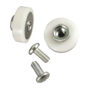 Brixwell 21-50-2 3/4in Flat Nylon Roller 1/4 Wide 3/8 Hub With Screw - Pair - 1 of 4