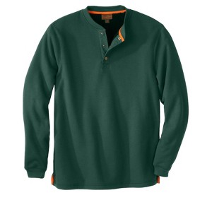 KingSize Men's Big & Tall Bonded High Pile Fleece Waffle Henley - 1 of 2