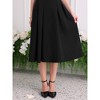INSPIRE CHIC Women's Boat Neck Short Sleeve Pleated Work A-Line Midi Dress - 4 of 4