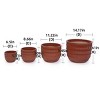 SEVOBAL Planters 4-Piece Modern Planter Pots Set, Glossy Indoor, Outdoor Frost-Resistant Garden with Drainage Holes, Red, 19.7"*19.7"*17.4" - 3 of 4