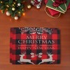 Unique Bargains Christmas Place Mats Flax Red Black Khaki 13"x17.7" 2 Pcs - 2 of 4