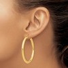 Black Bow Jewelry 4mm x 50mm 14k Yellow Gold Classic Round Hoop Earrings - 3 of 4