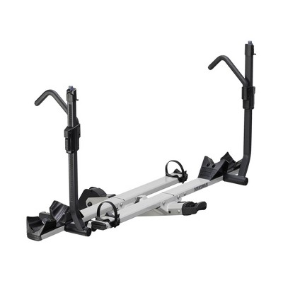 Yakima StageTwo 2 Inch Premium Platform 2 Bike Tray Hitch Rack Accommodates 52 Inches Wheelbases with Remote Tilt Lever and SKS Locks, Slate