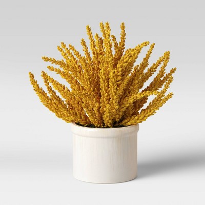 10" x 10" Goldenrod Artificial Plant Arrangement Yellow - Threshold™