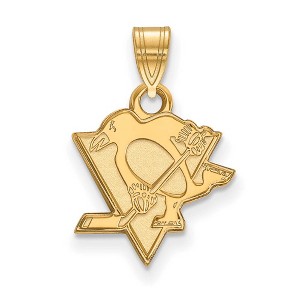 Black Bow Jewelry 14k Yellow Gold Pittsburgh Penguins NHL Small Pendant - 1 of 3
