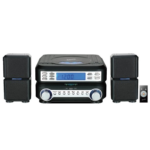 cd supersonic radio portable player fm system am bluetooth micro aux input target