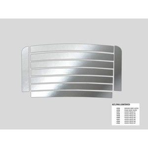 QAA is Compatible with 2006-2009 Hummer H3 9 Piece Stainless Hood Vent Trim HV46303 - 1 of 3