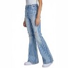 Women's Vertical Striped High Rise Super Flare - CELLO - 2 of 3