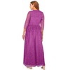Jessica London Women's Plus Size Stretch Lace Maxi Dress - 3 of 4