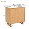 30" Modern Bathroom Vanity with Sink, Wood Frame Cabinet with Double Doors, Spacious Storage Solution for Compact Bathrooms – The Pop Home - 3 of 4