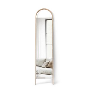 Bellwood Leaning Mirror Natural - Umbra: Poplar Frame, Modern Design, Full Body Reflection - 1 of 4