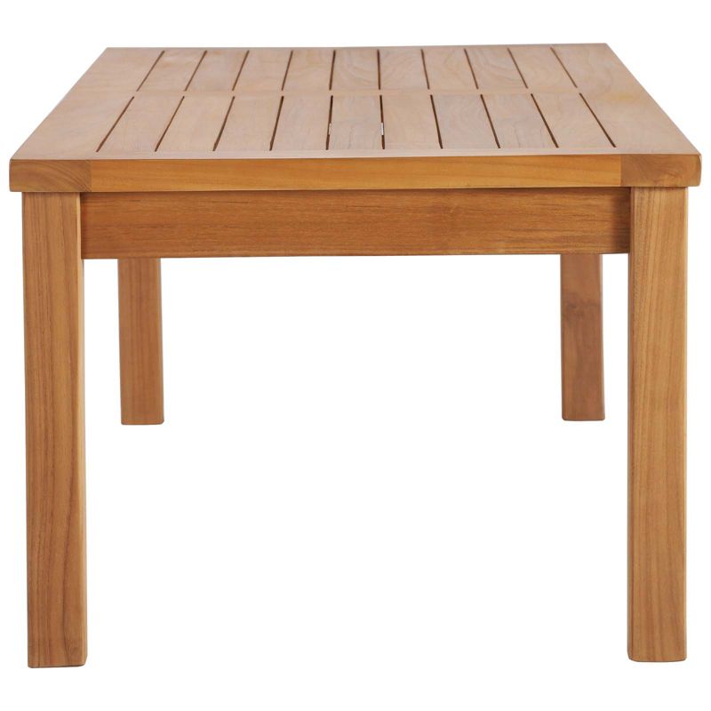 Modway EEI-4122-NAT Upland Patio Teak Wood Coffee Table, Natural, 2 of 8