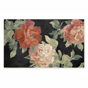 Stupell Industries Beauty Of The Blossom on Black Printed Outdoor Door Mat, design by Lanie Loreth, 18"x30" - 1 of 4