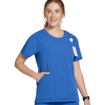 Jockey Women's Comfort Crew Scrub Top S Royal Blue