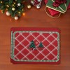 Unique Bargains Christmas Place Mats Linen Red White 13"x17.7" 2 Pcs - 2 of 4