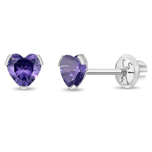 Girls' Tiny CZ Heart Screw Back 14k Gold Earrings - In Season Jewelry - 1 of 4