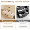 4 Dresser for Bedroom, 38.6 Inch High Dressing Table, Freestanding High Drawers with Storage Space, Wooden Wardrobe Storage Cabinet for Living Room - 3 of 4